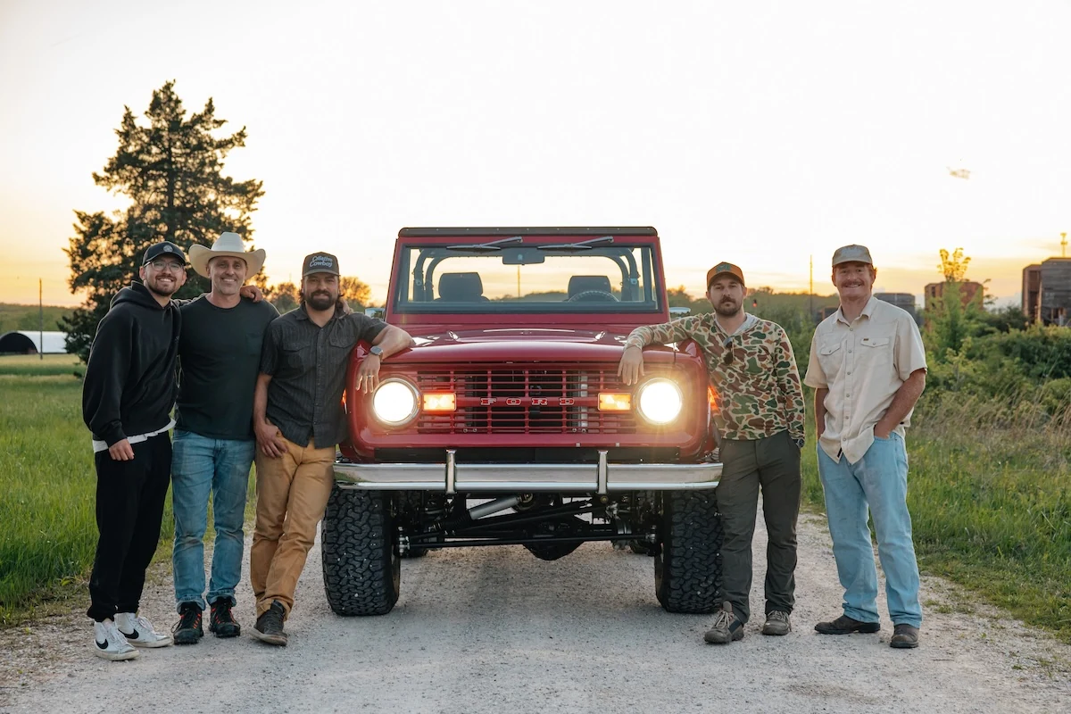 The Brand Hand crew on location at golden hour